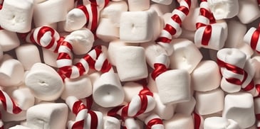 Marshmallow in realistic Christmas style