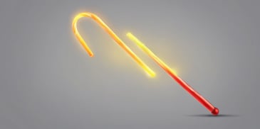 Glowstick in realistic Christmas style