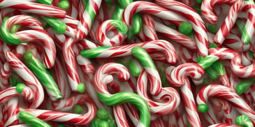 Candy cane in realistic Christmas style