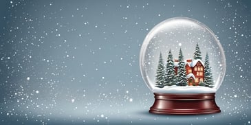 Snow globe in realistic Christmas style