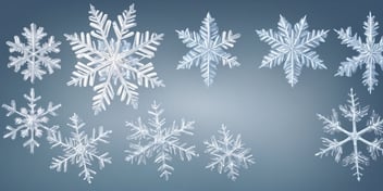 Snowflake in realistic Christmas style