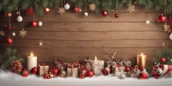 Rustic in realistic Christmas style