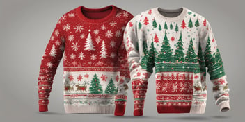 Sweater in realistic Christmas style