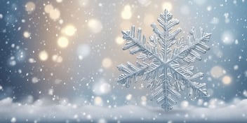 Snowflake in realistic Christmas style