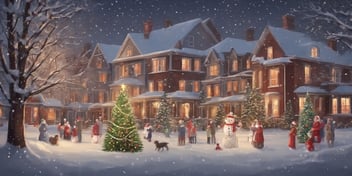 Carols in realistic Christmas style