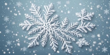 Snowflake in realistic Christmas style