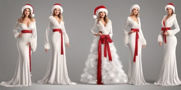 Gown in realistic Christmas style