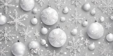 White in realistic Christmas style