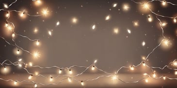 Fairy Lights in realistic Christmas style