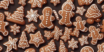 Gingerbread in realistic Christmas style