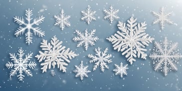 Snowflake in realistic Christmas style