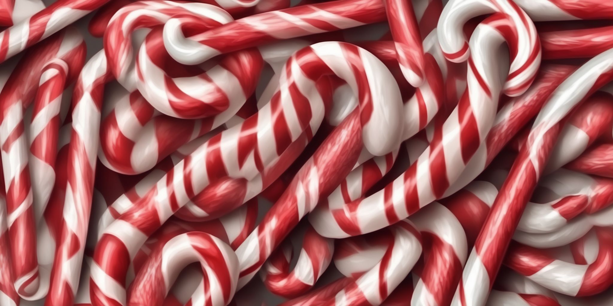 Candy cane in realistic Christmas style