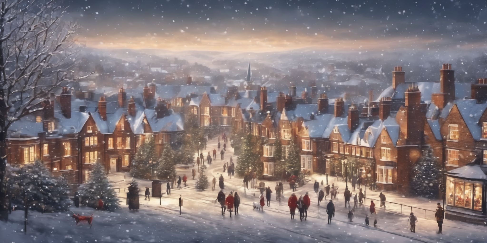 UK in realistic Christmas style