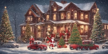 Classics in realistic Christmas style
