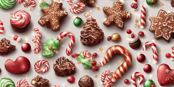 Sweets in realistic Christmas style