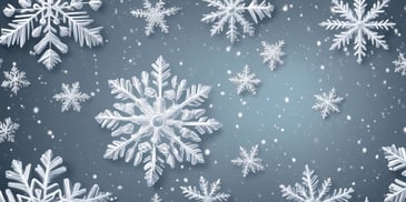 Snowflake in realistic Christmas style