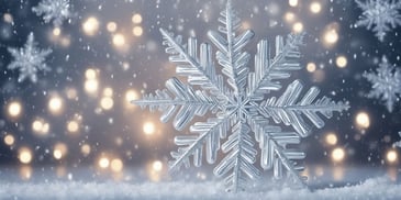 Snowflake in realistic Christmas style