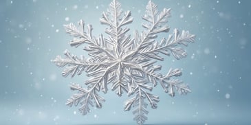 Snowflake in realistic Christmas style