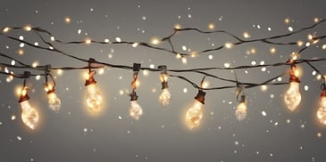 Christmas lights in realistic Christmas style