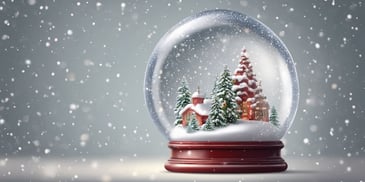 Snow globe in realistic Christmas style