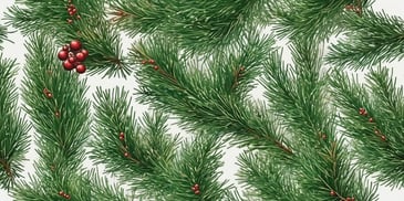 Evergreen in realistic Christmas style