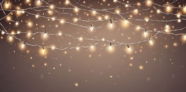 Fairy lights in realistic Christmas style