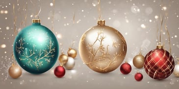 Baubles in realistic Christmas style