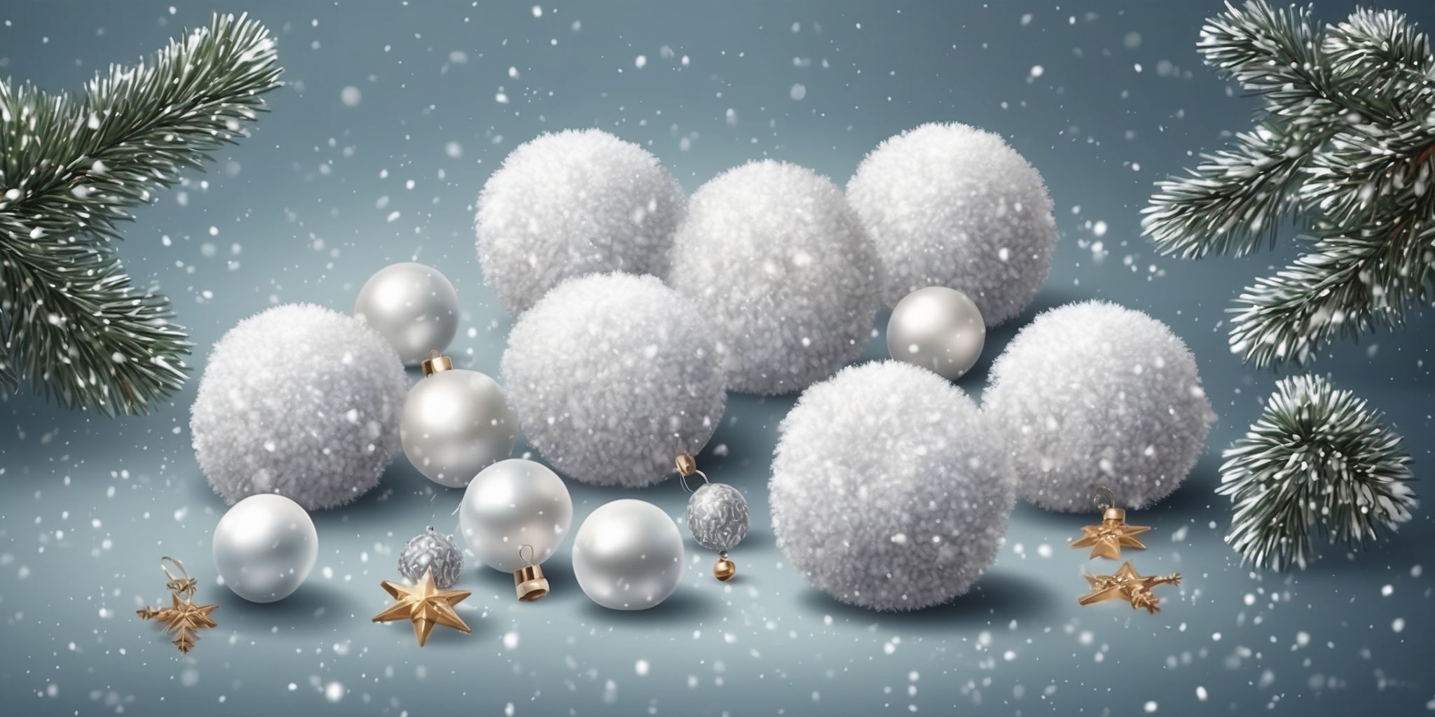 Snowball in realistic Christmas style