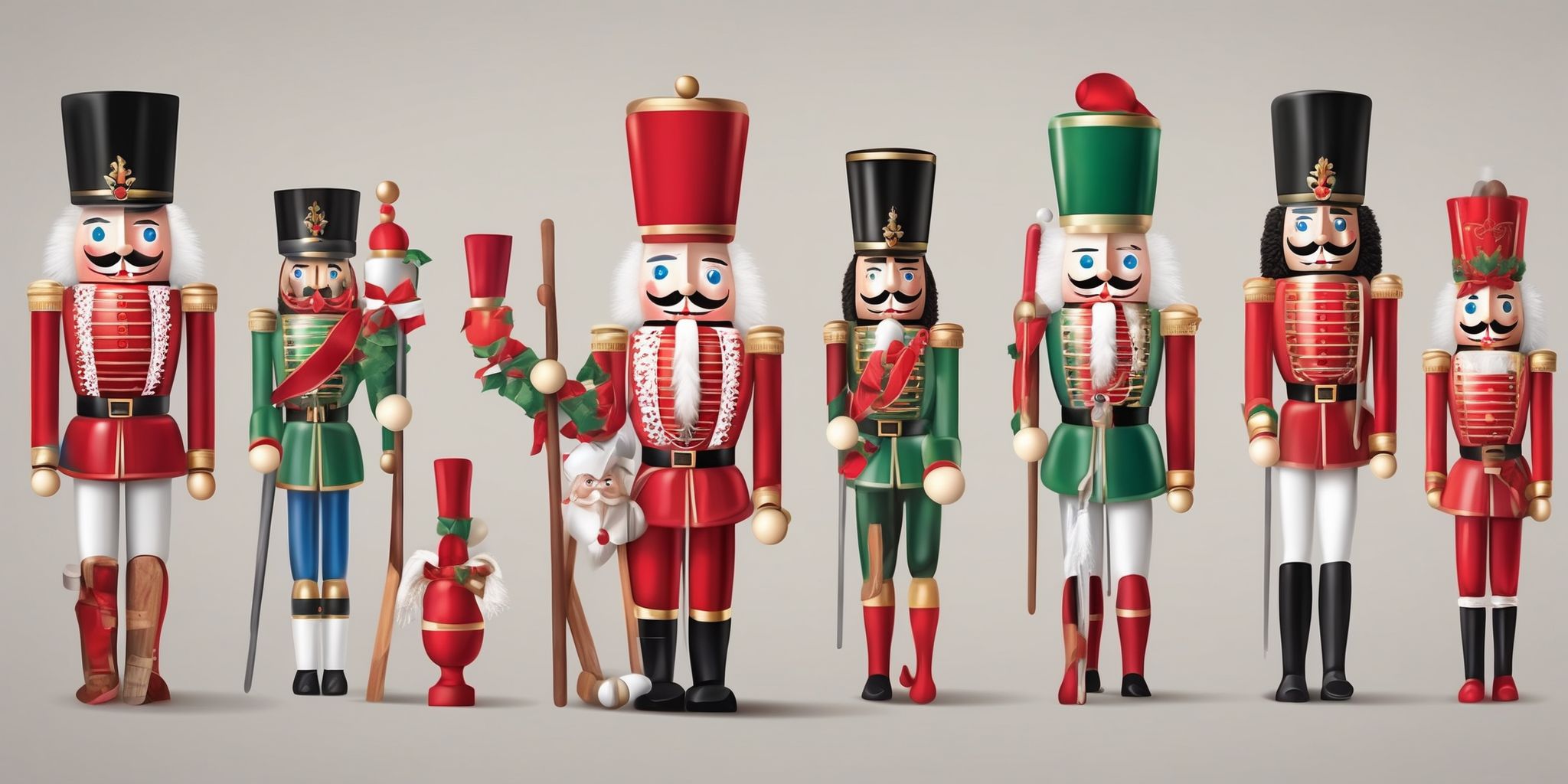 Nutcracker in realistic Christmas style