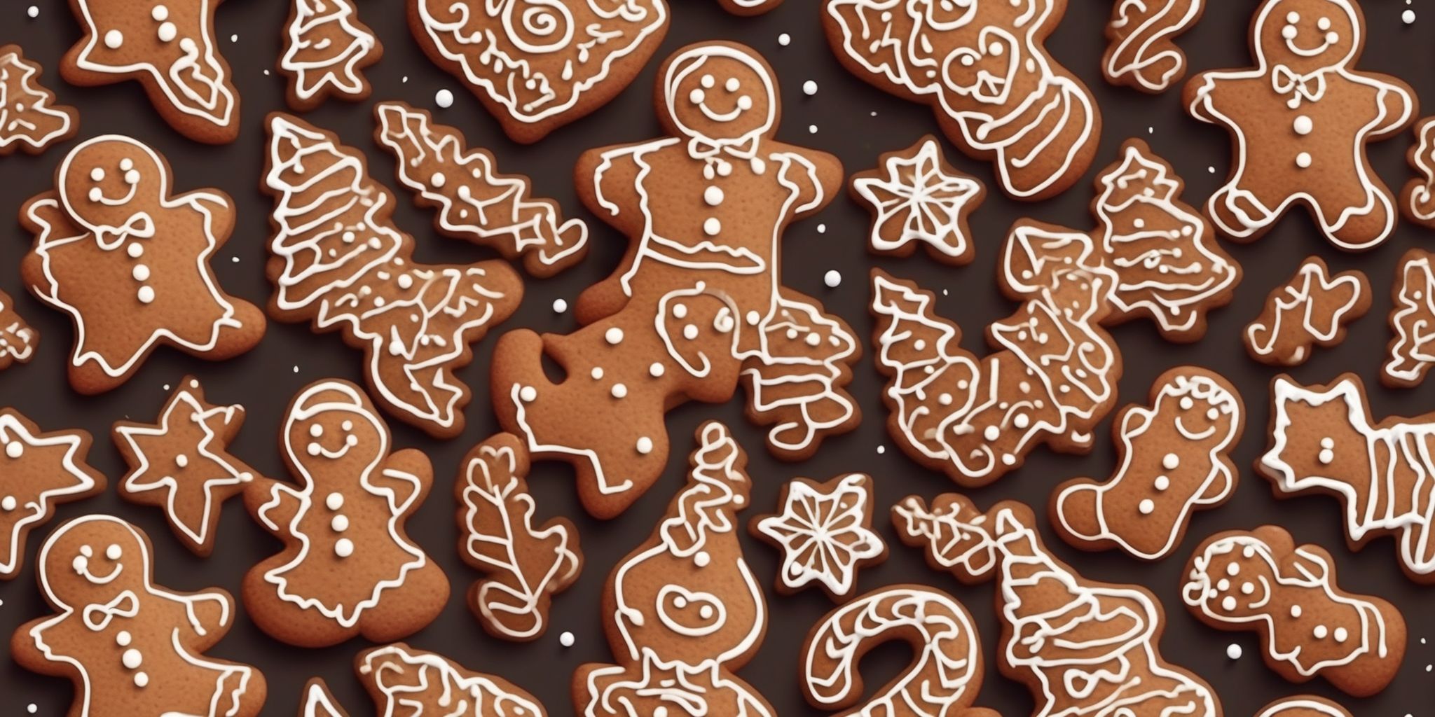 Gingerbread in realistic Christmas style