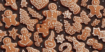 Gingerbread in realistic Christmas style