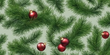 Evergreen in realistic Christmas style