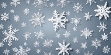 Snowflake in realistic Christmas style