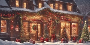 Buying in realistic Christmas style