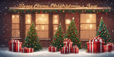 Box Office in realistic Christmas style