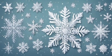 Snowflake in realistic Christmas style