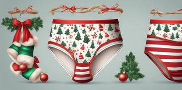 Underwear in realistic Christmas style