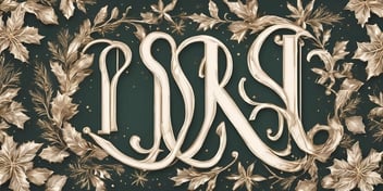 Monogram in realistic Christmas style