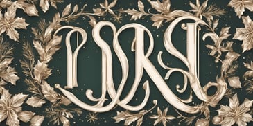 Monogram in realistic Christmas style