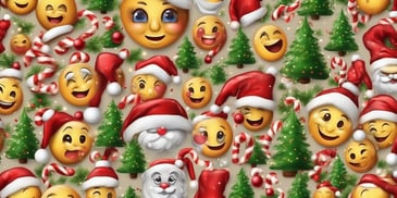 Emoji in realistic Christmas style
