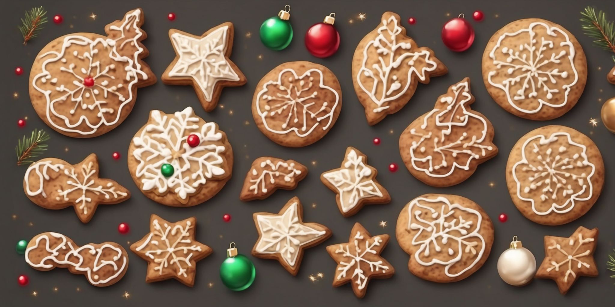 Cookies in realistic Christmas style