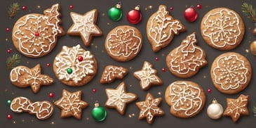 Cookies in realistic Christmas style