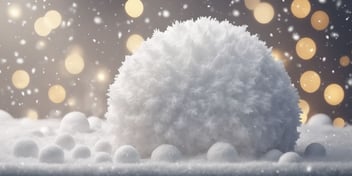 Snowball in realistic Christmas style