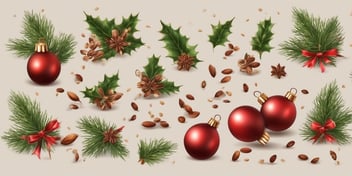Seeds in realistic Christmas style