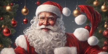 Santa Claus in realistic Christmas style