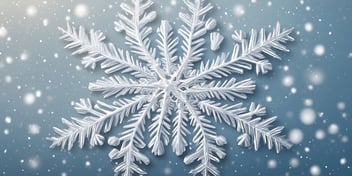 Snowflake in realistic Christmas style