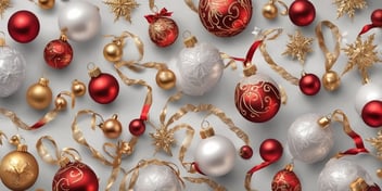 Classic decorations in realistic Christmas style