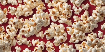 Popcorn in realistic Christmas style
