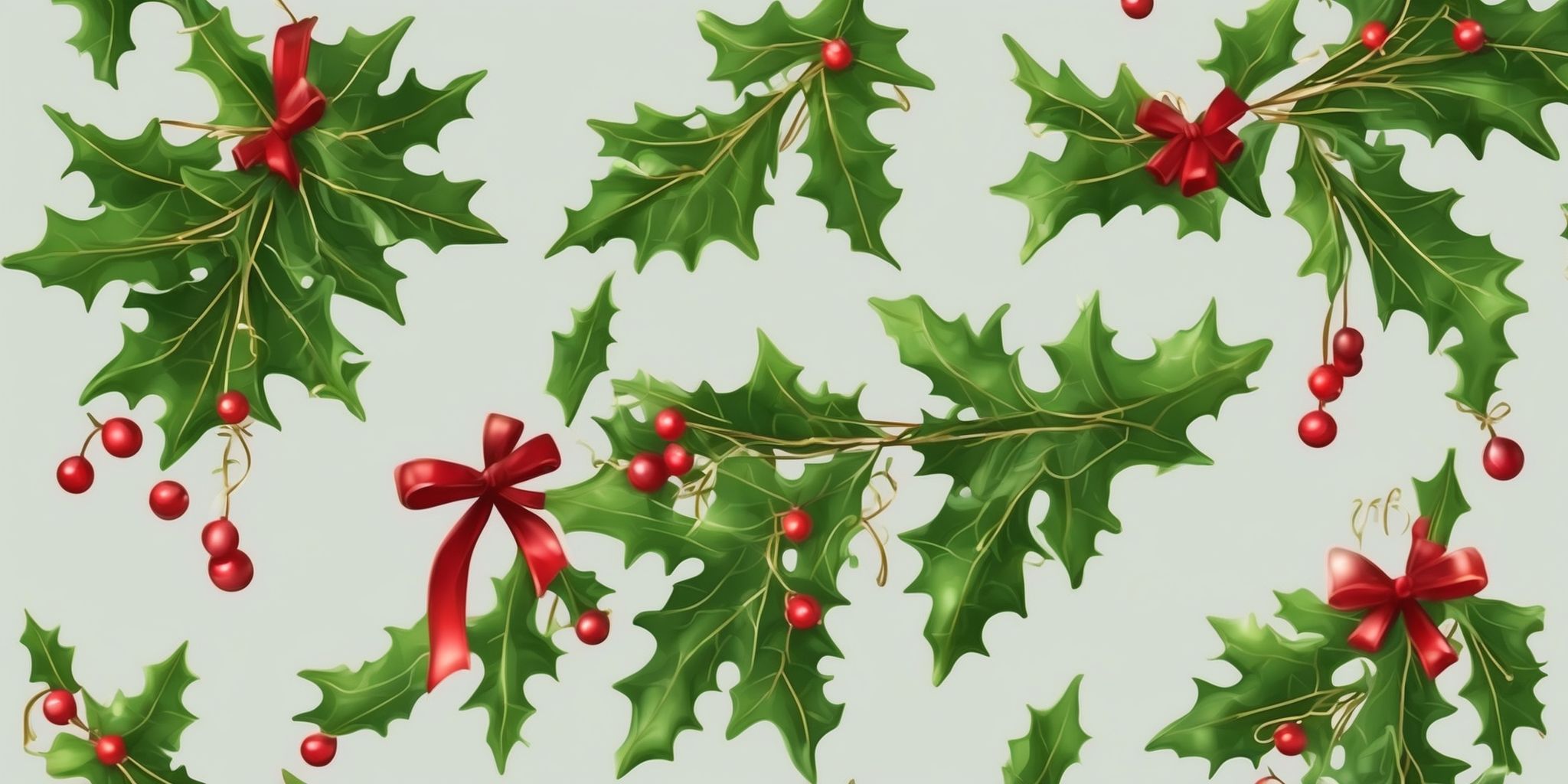 Mistletoe in realistic Christmas style