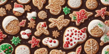 Cookies in realistic Christmas style